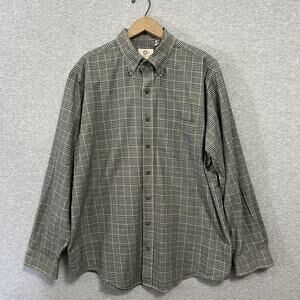 Vintage Viyella Shirt Mens XL Glen Plaid Wool‎ Cotton Button Down Classic Dress